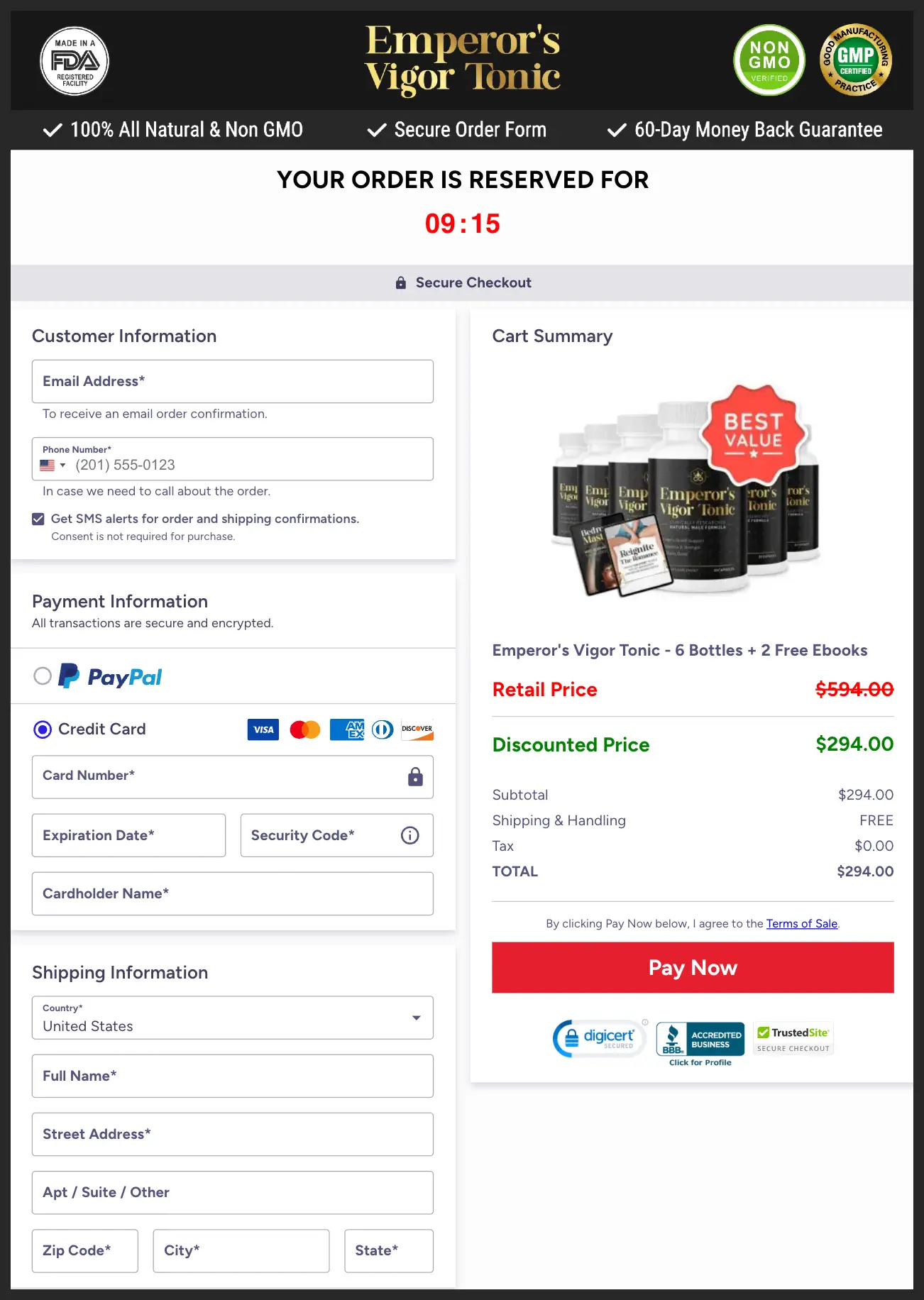 vigortonic-secure-checkout-page